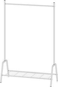 Stewehome Μεταλλική κρεμάστρα ρούχων με ράφι και βάση μοντέρνου στυλ