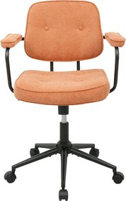 Καρέκλα γραφείου Leberta pakoworld terracotta ύφασμα 64x63,5x86-96εκ