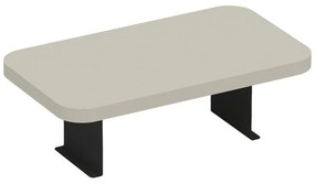 Βοηθητικό τραπεζάκι Linea I κρέμ - μαύρα μεταλλικά πόδια 20x35x10 εκ. 20x35x10 εκ.