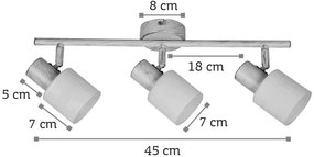 Επιτοίχιο σποτ InLight 9079-3-Χρωμέ