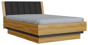 Κρεβάτι Orlando S118, Διπλό, Καφέ, 180x200, Πλαστικοποιημένη μοριοσανίδα, 190x220x100cm | Epipla1.gr