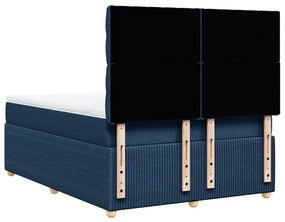 ΚΡΕΒΑΤΙ BOXSPRING ΜΕ ΣΤΡΩΜΑ ΜΠΛΕ 140X200 ΕΚ. ΥΦΑΣΜΑΤΙΝΟ 3294392