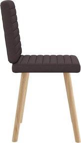 vidaXL Καρέκλες Τραπεζαρίας 2 τεμ. Σκούρο Καφέ Υφασμάτινες