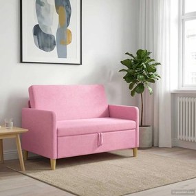 vidaXL Καναπές με Αποθήκευση Ροζ 122 x 78 x 87 εκ Πολυεστέρας