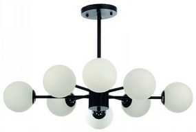 Φωτιστικό Οροφής 5315-8 75x75cm 8xG9 Black-White Inlight Metal, Glass