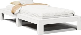 vidaXL Σκελετός Κρεβ. Χωρίς Στρώμα Λευκό 90x200 εκ Μασίφ Πεύκο