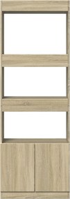 vidaXL Ντουλάπι Sonoma Δρυς 63x33x180 εκ. από Επεξεργασμένο Ξύλο