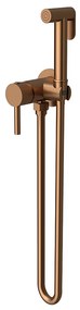 Σύστημα Μπιντέ Σετ Εντοιχισμού με Ορειχάλκινο Ντουζ,Σπιραλ Smooth 120cm Orabella Brushed Rose Gold 10294