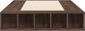 vidaXL Πλαίσιο Κρεβατιού Καφέ Δρυς 75x190 εκ. Επεξεργασμένο Ξύλο