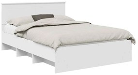 vidaXL Σκελετός Κρεβατιού Λευκό 140 x 200 cm Επεξεργασμένο ξύλο