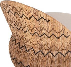 ΠΟΛΥΘΡΟΝΑ ΣΤΡΟΓΓΥΛΗ LADLON HM5992 RATTAN ΦΥΣΙΚΟ-ΕΚΡΟΥ ΜΑΞΙΛΑΡΙ 97x97x76Υεκ.