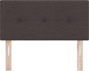 vidaXL LED κεφαλάρι με φώτα λωρίδας LED Σκούρο Καφέ 80 cm Πολυεστέρας