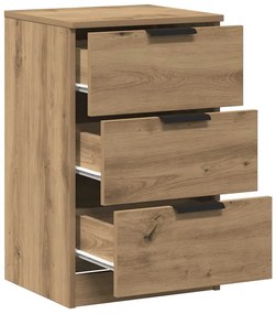 vidaXL Κομοδίνο Αρτισιανή Δρυς 40x36x65 εκ. από Επεξεργασμένο Ξύλο