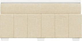 vidaXL Κρεβάτι Boxspring με Στρώμα Κρεμ 140x200 εκ. Υφασμάτινο