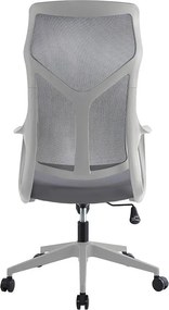 Καρέκλα γραφείου διευθυντή Flexibility mend ύφασμα mesh γκρι 53x50x130 εκ.