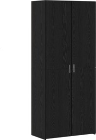 vidaXL Highboard 2 pcs Μαύρη Οξυά 80 x 42 x 185 εκ