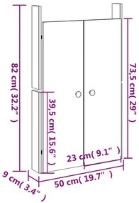 Πόρτες Κουζίνας Εξ. Χώρου 2 τεμ. 50x9x82 εκ. Μασίφ Πεύκο - Καφέ