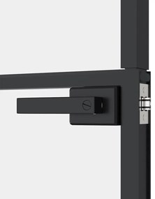 vidaXL Εσωτερική Πόρτα 83x201,5 εκ. Ψημένο Γυαλί και  Λεπτό Αλουμίνιο