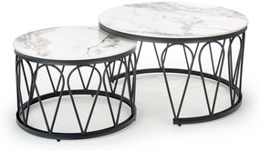 FORMOSA set of 2 coffee tables, white marble DIOMMI V-CH-FORMOSA-LAW