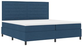 vidaXL Κρεβάτι με Στρώμα Ναυτικού Μπλε 200x200 cm Ύφασμα