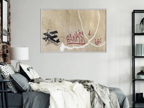 Αφίσα - Banksy: Love Plane - 30x20 - Χρυσό - Χωρίς πασπαρτού