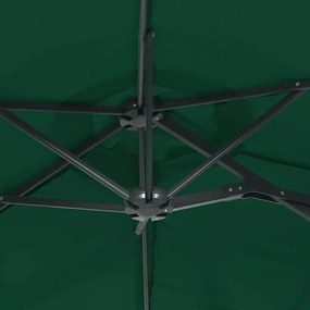 Ομπρέλα με Διπλή Κορυφή Πράσινη 316 x 240 εκ. - Πράσινο