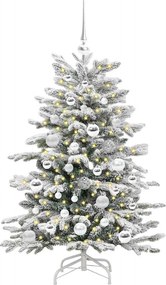 vidaXL Τεχνητό Χριστουγεννιάτικο Δέντρο με Άξονα Λευκό 120 cm