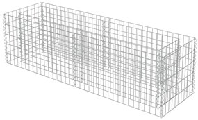 vidaXL Συρματοκιβώτιο-Γλάστρα Υπερυψωμένη 180x50x50 εκ. Γαλβ. Χάλυβας