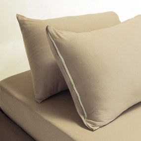 Σεντόνι King Size Με Λάστιχο + Μαξιλαροθήκες (Σετ) Melinen Jersey Beige