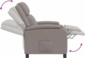 vidaXL Αναπαυτική Καρέκλα Taupe Ύφασμα