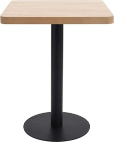 vidaXL Τραπέζι Bistro Ανοιχτό Καφέ 60 x 60 εκ. από MDF