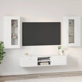 vidaXL Σετ επίπλου τηλεόρασης FLORIN 3 pcs Λευκό Επεξεργασμένο ξύλο