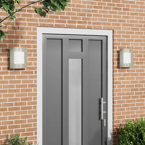 Φωτιστικό Τοίχου Για Εξωτερικούς Χώρους 2 pcs Ασημί