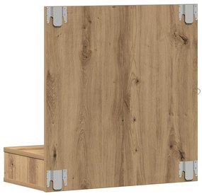 vidaXL Ντουλάπα Καθρέφτη με ράφι artisan δρυς 62 x 31.5 x 62 εκ.