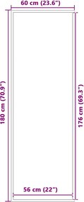 vidaXL Πατάκι Εισόδου Ανθρακί 60 x 180 εκ.