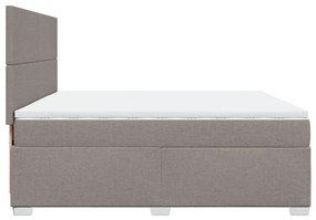 ΚΡΕΒΑΤΙ BOXSPRING ΜΕ ΣΤΡΩΜΑ TAUPE 200X200 ΕΚ. ΥΦΑΣΜΑΤΙΝΟ 3290592