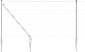 vidaXL Στύλος Περιφράξεων Γαλβανισμένο 50 x 1,2 m Ατσάλι