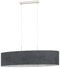 Φωτιστικό Οροφής - Ράγα 39773 Tamaresco E27/2 Nickel Satin-Grey Eglo Metal, Fabric