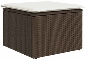 vidaXL Σαλόνι Κήπου Σετ 6 Τεμαχίων Καφέ Συνθετικό Ρατάν με Μαξιλάρια