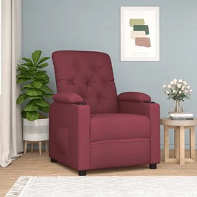 vidaXL Πολυθρόνα Ανακλινόμενη Μπορντό Υφασμάτινη