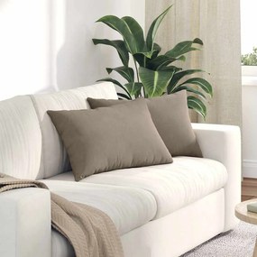 vidaXL Μαξιλάρι Καναπέ 2 pcs Taupe 60 x 40 cm ύφασμα