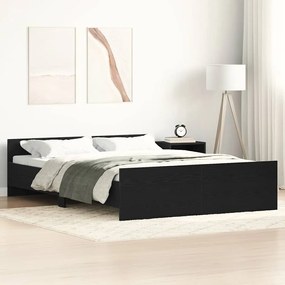 vidaXL Πλαίσιο κρεβατιού χωρίς στρώμα 135x190 εκ. Επεξεργασμένο Ξύλο