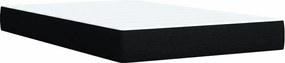 vidaXL Κρεβάτι Boxspring με Στρώμα Μαύρο 120x200 εκ. Υφασμάτινο