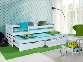 Κρεβάτι Henderson 127, 185x87x77cm, 64 kg, Άσπρο, Ξύλο, Τάβλες για Κρεβάτι, Αποθηκευτικός χώρος, 80x170, 80x180, Μονόκλινο με έξτρα κρεβάτι