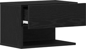 vidaXL Κομοδίνο Μαύρη Οξυά 46 x 30 x 30 εκ Επεξεργασμένο ξύλο