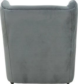 Πολυθρόνα Regalo pakoworld βελούδο σε ανθρακί απόχρωση 75x88x85εκ