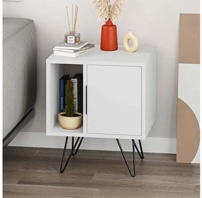 Κομοδίνο μελαμίνης Glynn Megapap λευκό 50,2x44,6x60εκ. GP037-0081,2-GP037-0081,2-Λευκό GP037-0081,2