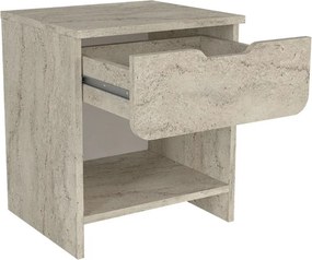 Κομοδίνο Mida Megapap χρώμα travertine 45x40x52εκ.