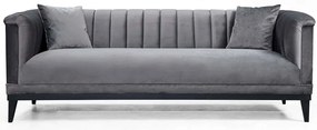 Καναπές Τριθέσιος Trendy 569HLN1109 225x89x79cm Dark Grey