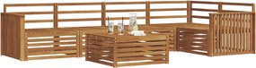 vidaXL Σειρά Καναπέ Εξωτερικού 6 pcs Φυσικό